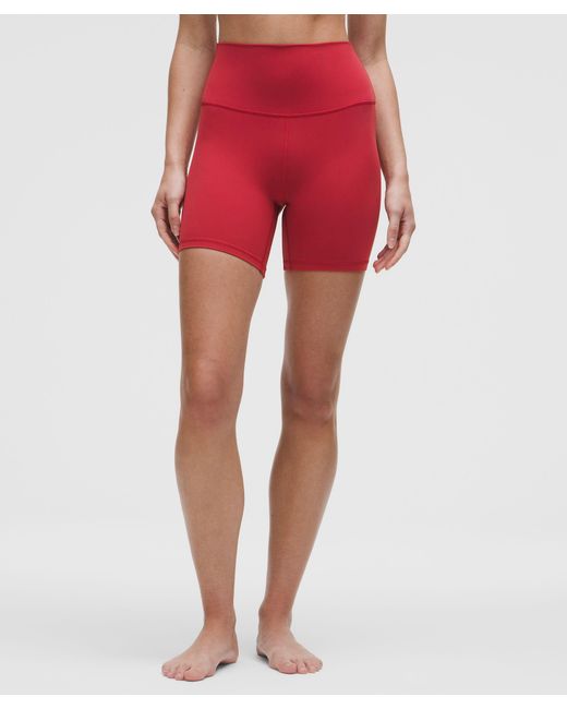 lululemon athletica Red Align High-Rise Short 6"