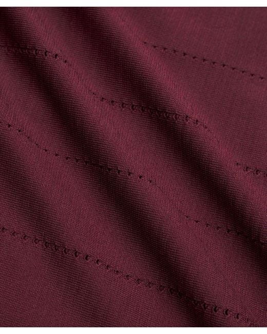 lululemon athletica Red – Seamless Stripe Trim Tank Top – Color Burgundy/ – Size Large
