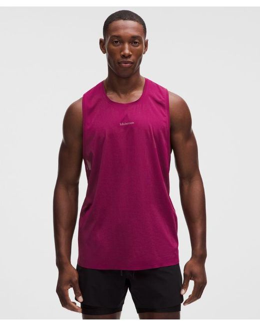 lululemon athletica Purple Fast And Free Singlet for men