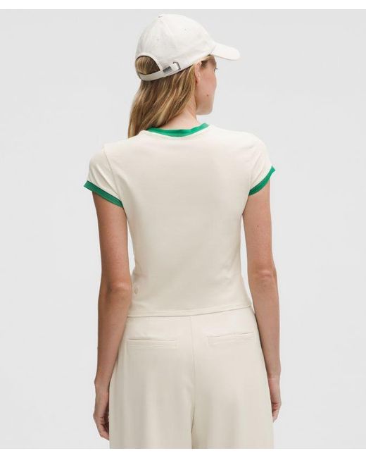 lululemon athletica Green – Organic Ringer Baby Tee – Color Light/ –