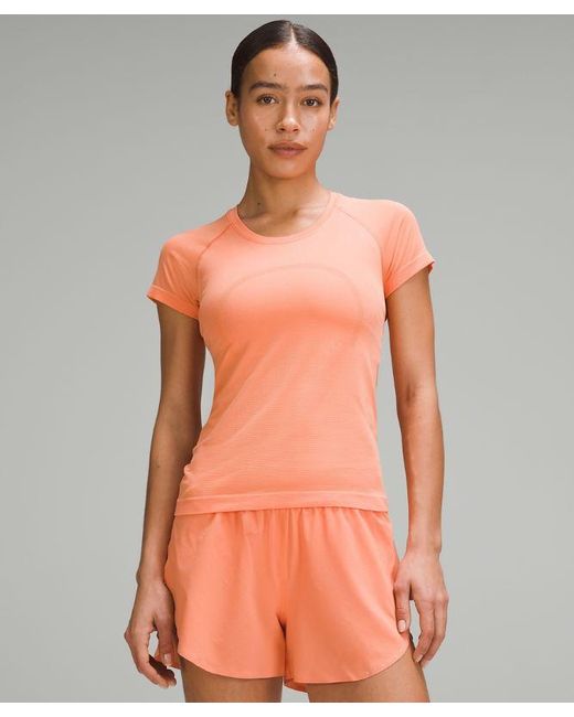 lululemon athletica Orange – Swiftly Tech Short-Sleeve Shirt 2.0 Race Length – –