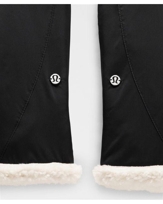lululemon athletica Black – Boucle Fleece Lined Mittens – – Size Large