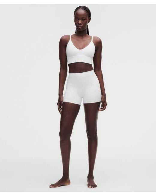 lululemon athletica White Focuser Scoop-Neck Bra Nulu