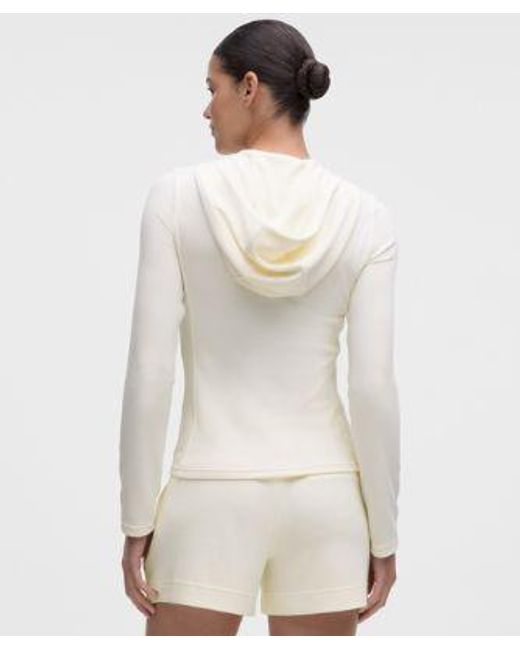 lululemon athletica Natural – Lightweight Softstreme Full-Zip Hoodie – – Size Large
