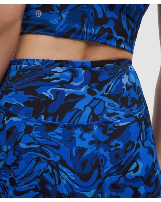 lululemon athletica Blue Fast And Free High-Rise Short 6"