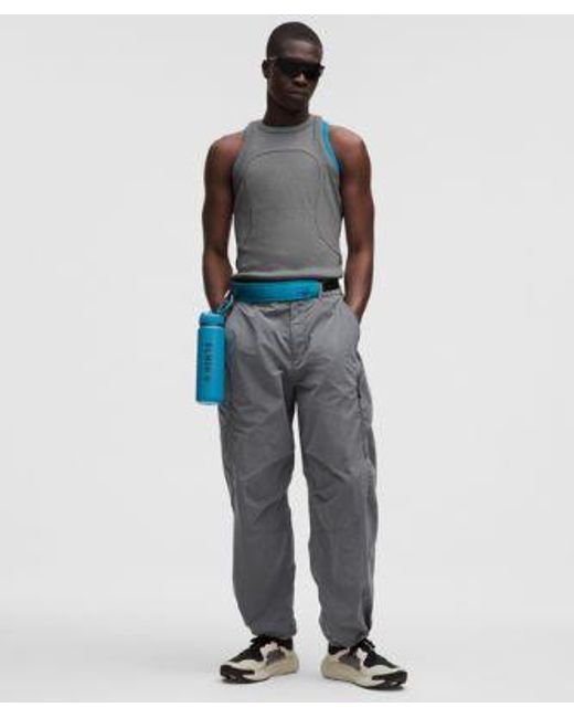 lululemon athletica Gray – Ribbed Cotton Tight-Fit Tank Top Slnsh Collection – – Size Large for men