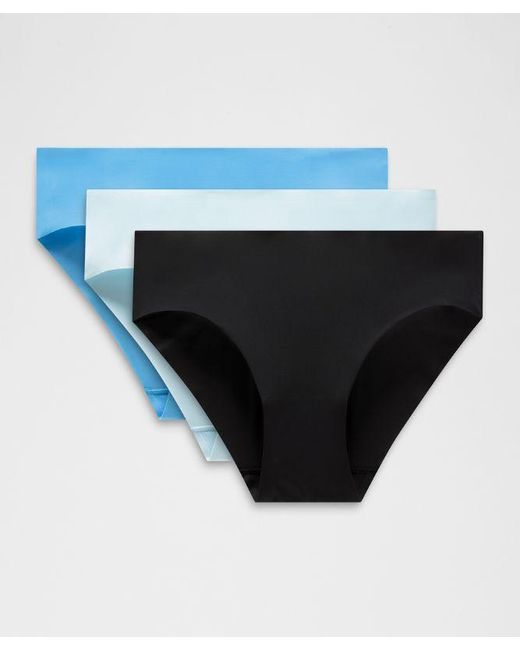 lululemon athletica Blue – Invisiwear Mid-Rise Bikini Underwear 3 Pack – –