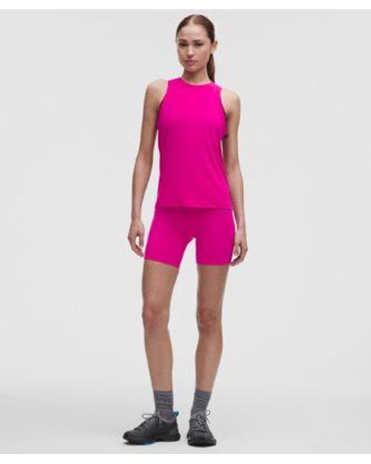 lululemon athletica Pink Wunder Train No Line High-Rise Short 6"