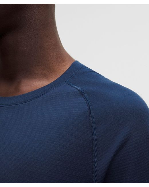 lululemon athletica Blue Metal Vent Tech Short-Sleeve Shirt for men