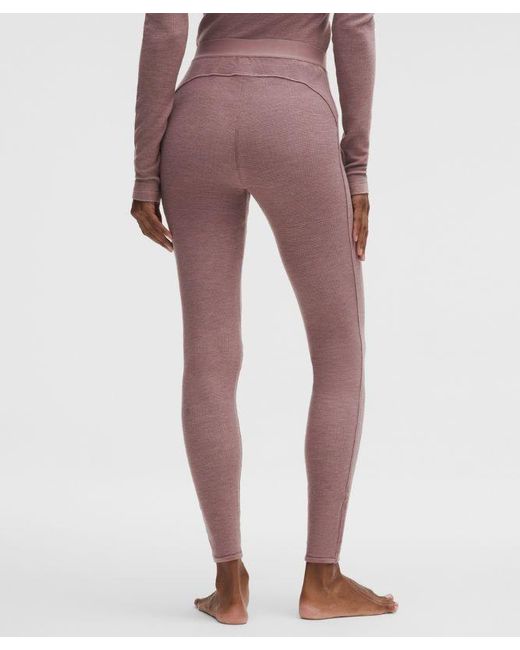 lululemon athletica Red – Waffle-Knit High-Rise Base Layer Tight Leggings – 28" – – Size Large