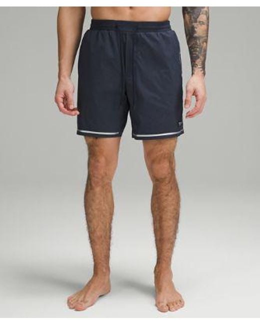 lululemon athletica Blue Hybrid Pool Shorts 7" Linerless for men