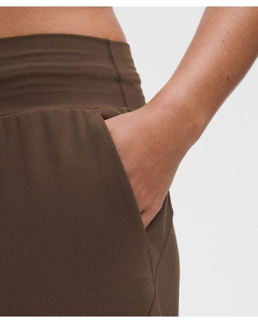 lululemon athletica Brown – Groove Mid-Rise Relaxed Bermuda Shorts – – Size 6