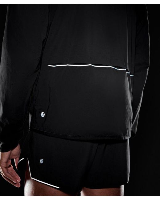 lululemon athletica Black Fast And Free Packable Jacket for men