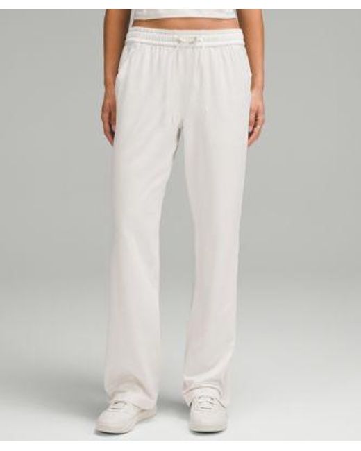lululemon athletica White Soft Jersey Straight-Leg Mid-Rise Pants Regular