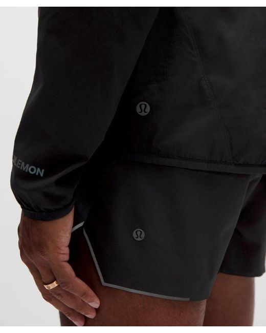 lululemon athletica Black Fast And Free Packable Jacket for men