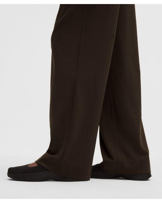 lululemon athletica Black Groove Wide-Leg High-Rise Pant