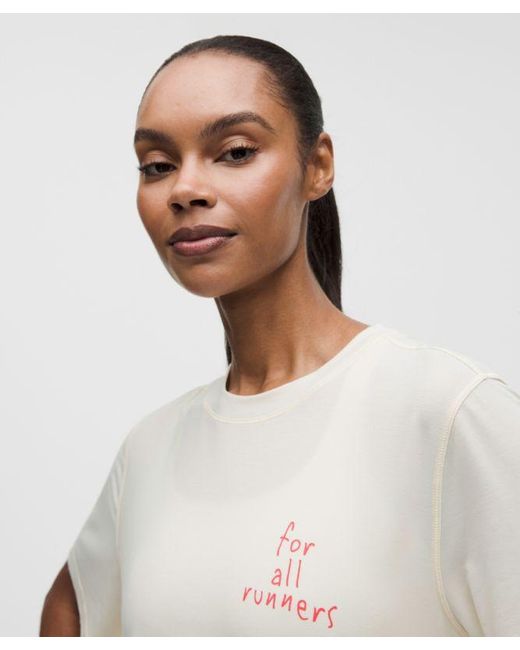 lululemon athletica White – Jersey Training Short-Sleeve Shirt For All Runners – – Size 14