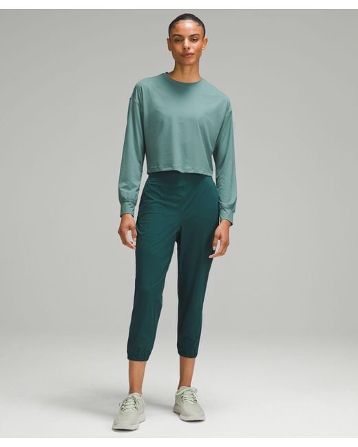 lululemon athletica Adapted State High-rise Cropped Joggers in Green