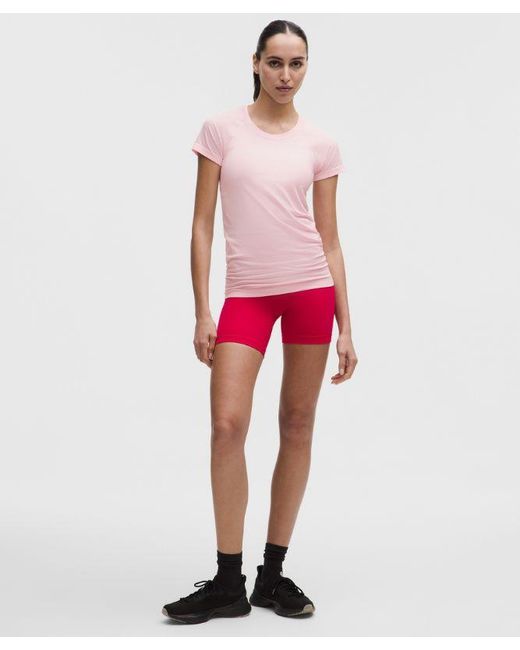lululemon athletica Red – Swiftly Tech Short-Sleeve Shirt 2.4 Hip Length – – Size 4