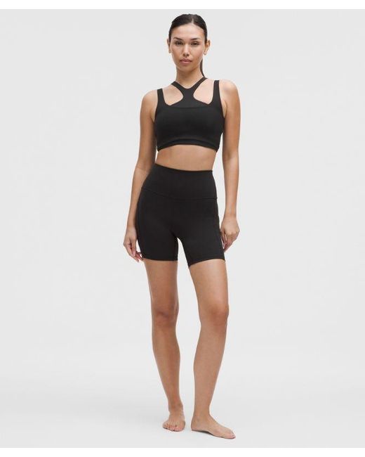 lululemon athletica Black – Bend This Scoop And Square Sports Bra Light Support, A-C Cups – – Size 2Xs/Xs