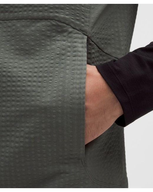 lululemon athletica Gray Grid Fleece Full-Zip Vest for men