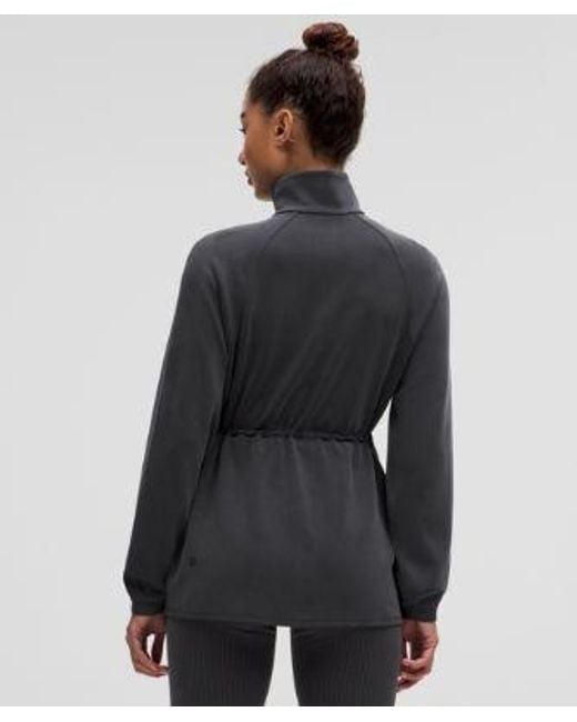 lululemon athletica Gray – Softstreme Cinch-Waist Full-Zip Jacket – – Size Large