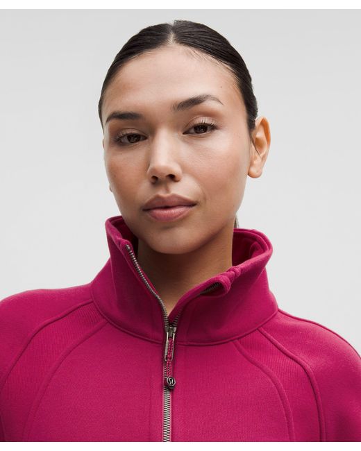 lululemon athletica Red Scuba Oversized Funnel-Neck Half Zip