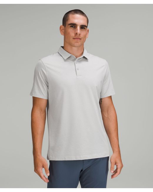 lululemon athletica Gray Evolution Short Sleeve Polo Shirt for men