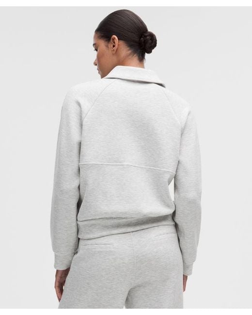 lululemon athletica Gray – Smooth Spacer Relaxed Collared Half Zip Sweatshirt – Color Light/ – Size Large