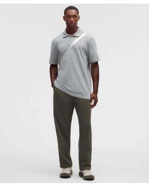 lululemon athletica Gray – Pique Short-Sleeve Polo Shirt – – Size Large for men