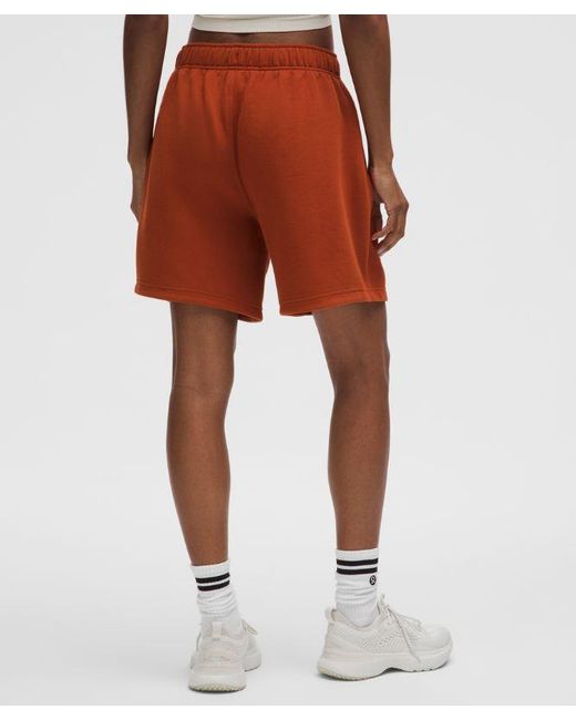 lululemon athletica Red Scuba Mid-Rise Oversized Short 7"