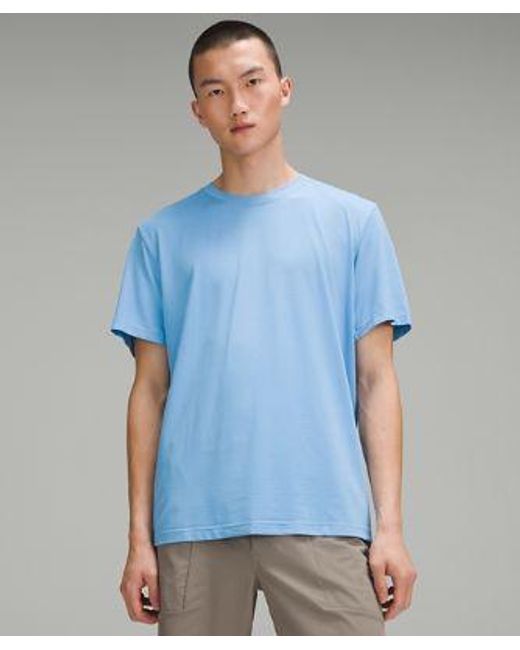 lululemon athletica Blue – License To Train Relaxed Short-Sleeve Shirt Logo – – for men