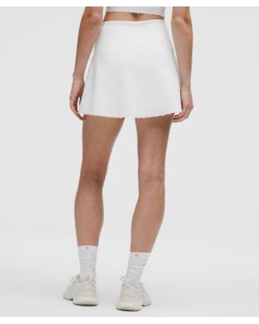 lululemon athletica White Scallop-Hem High-Rise Tennis Skirt