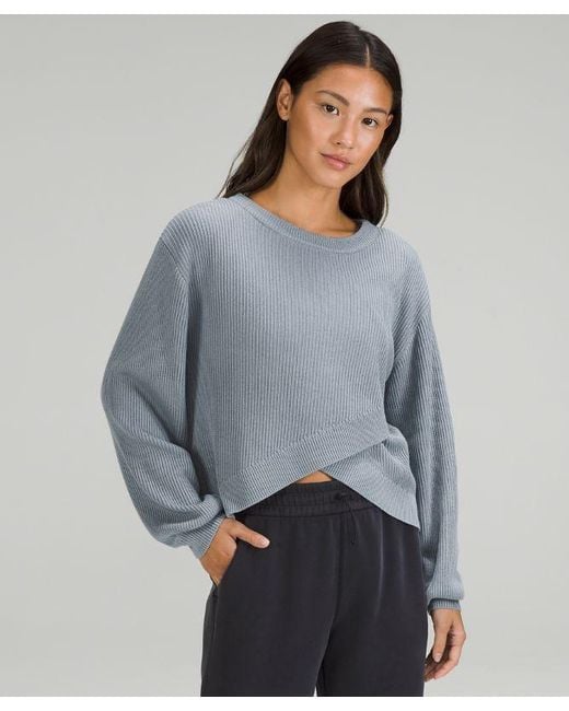 lululemon athletica Gray Reversible Crossover Sweater