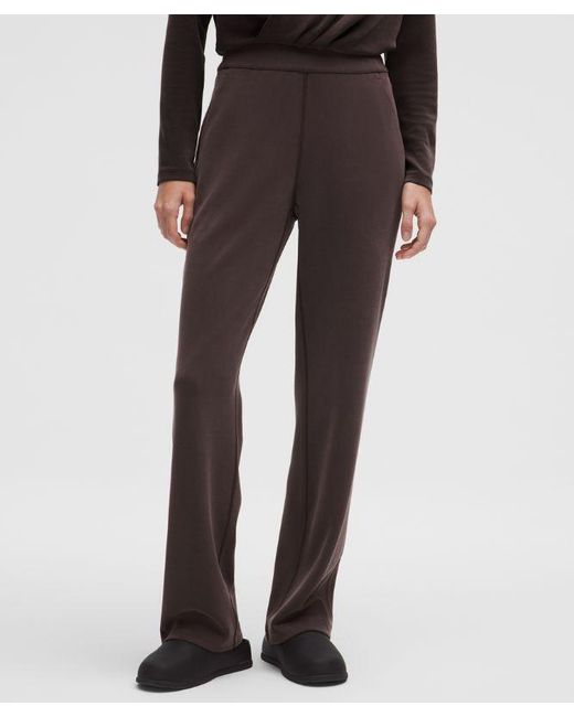 lululemon athletica Black – Softstreme High-Rise Straight-Leg Pants Regular – – Size Small