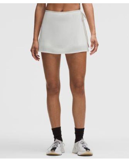lululemon athletica White Wrap-Front Mid-Rise Tennis Skirt