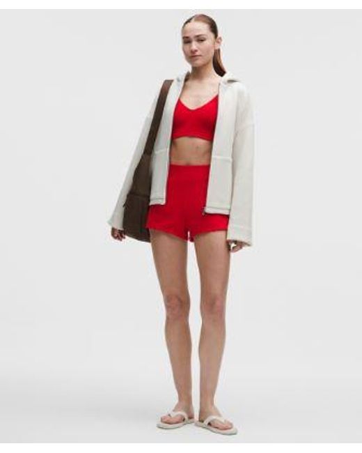 lululemon athletica Red – Define Micro Shorts Luon – /Neon – Size Large