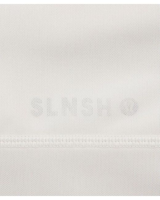 lululemon athletica White – Mesh Cropped Long-Sleeve Shirt Slnsh Collection – – Size Large