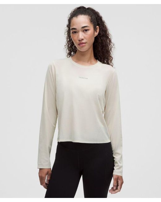 lululemon athletica White – Fast And Free Long-Sleeve Shirt – – Size Large