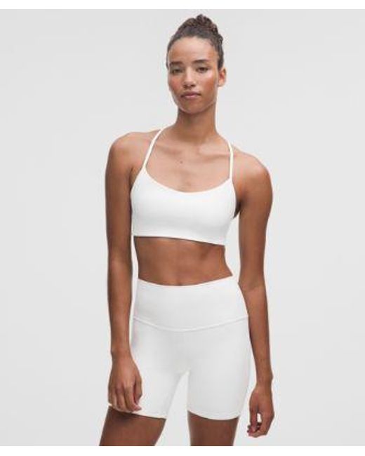 lululemon athletica White Flow Y Bra Light Support, A/B Cup