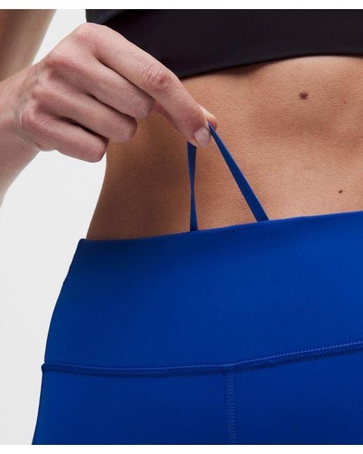 lululemon athletica Blue – Fast And Free 6-Pocket High-Rise Tight Leggings Design – 25" – – Size 14