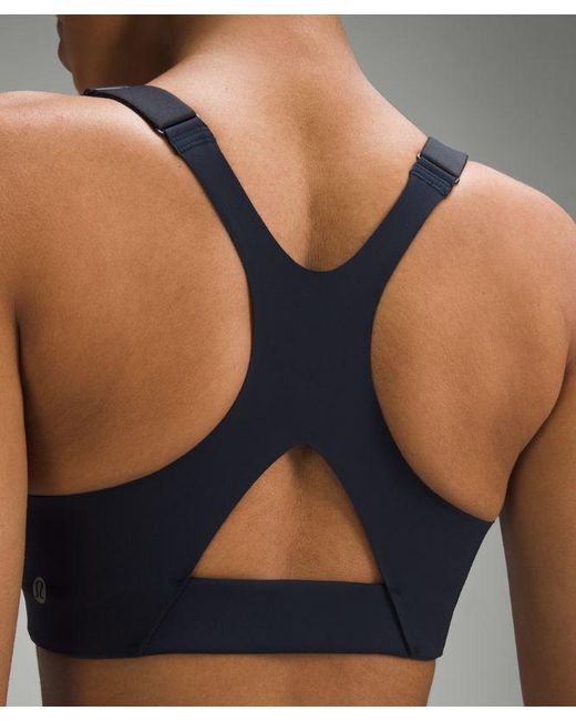 lululemon athletica Blue – Ultralu Square-Neck Workout Sports Bra Medium Support, B/C Cup – – Size 14