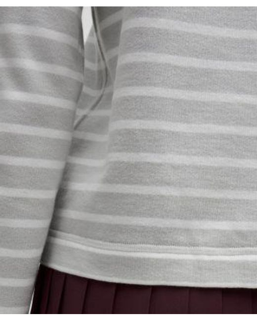 lululemon athletica Gray Cotton French Terry Crewneck Pullover