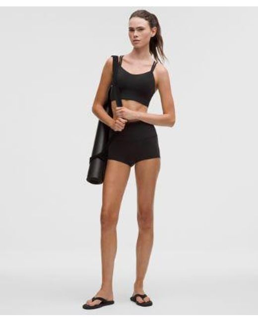 lululemon athletica Black Like A Cloud Longline Sports Bra Light Support