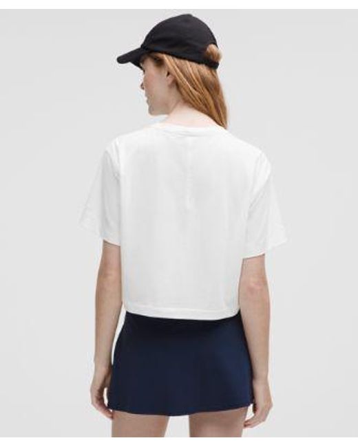 lululemon athletica White – All Yours Organic Cropped T-Shirt – – Size Large
