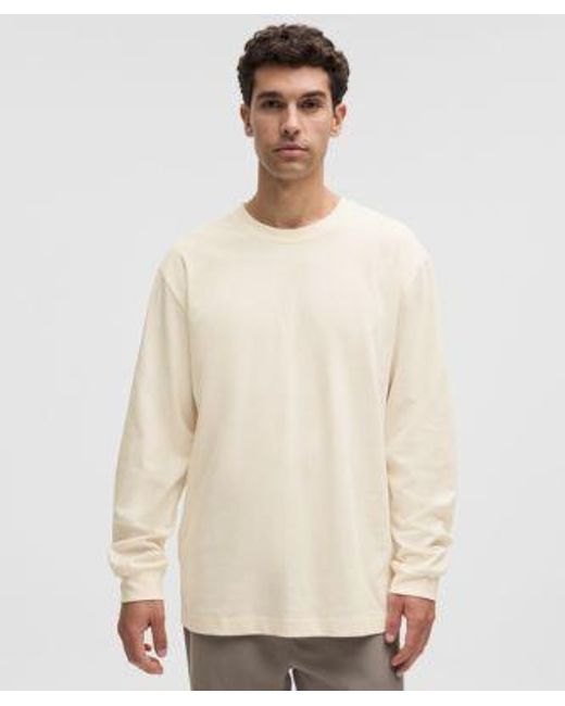 lululemon athletica Natural – Heavyweight Jersey Long-Sleeve Shirt – – Size Small for men