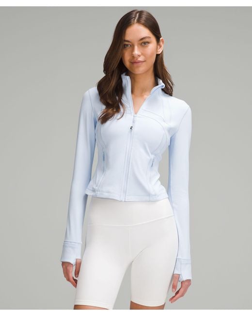 lululemon athletica White Define Cropped Jacket Nulu - Color Blue/pastel - Size 12