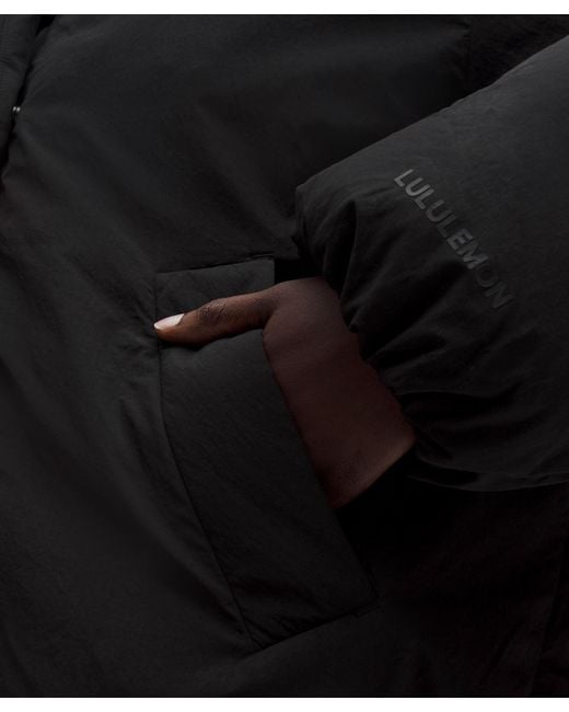 lululemon athletica Black Bubble-Hem 600-Down-Fill Puffer Jacket
