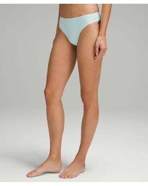 lululemon athletica Blue Invisiwear Mid-rise Thong Underwear 5 Pack