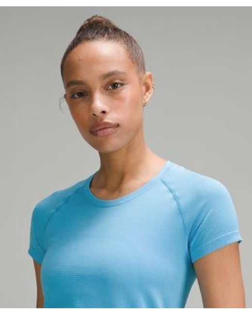 lululemon athletica Blue Swiftly Tech Short-Sleeve Shirt 2.0 Waist Length